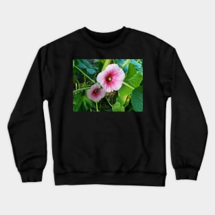 Large Pink Flowers Crewneck Sweatshirt